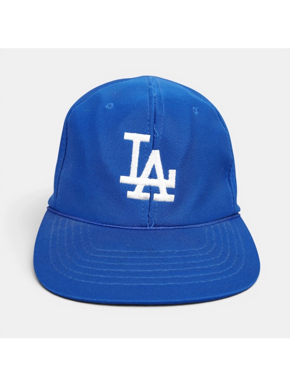 VTG LA Dodgers Hat Cap Blue Snapback Embroidered Logo By California Headwear